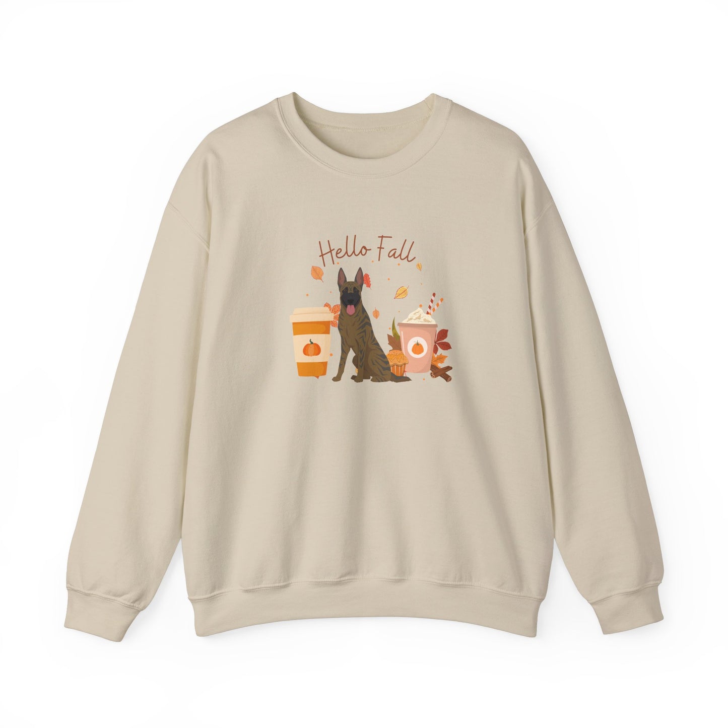 Dutch Shepherd Dog Fall Unisex Heavy Blend Crewneck Sweatshirt