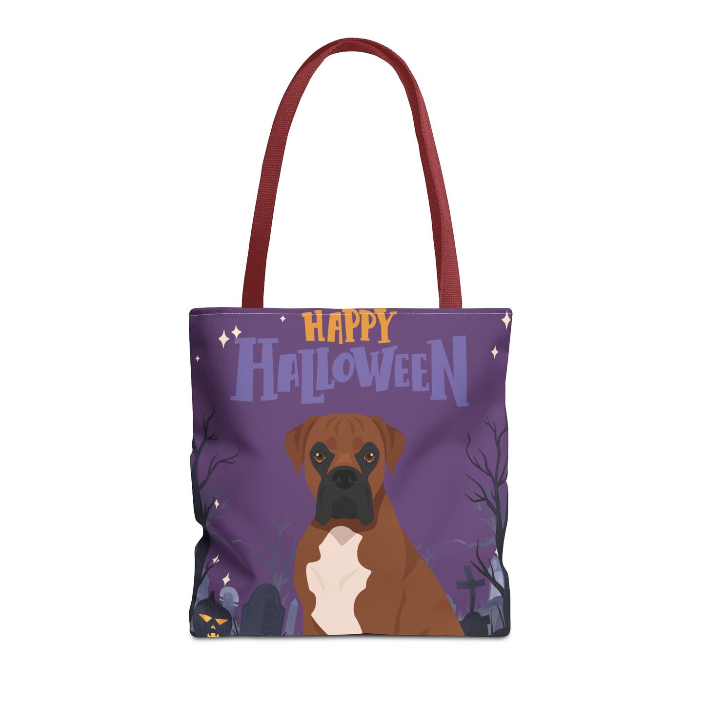 Boxer Dog Happy Halloween Tote Bag 16x16