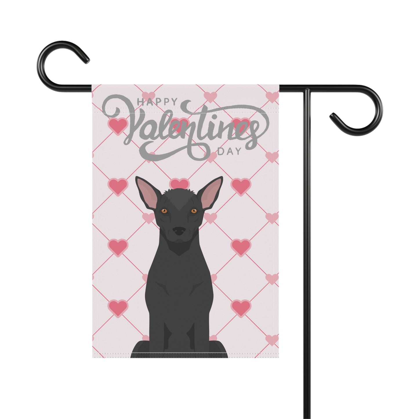 Xoloitzcuintli Dog Valentines Day Garden Flag