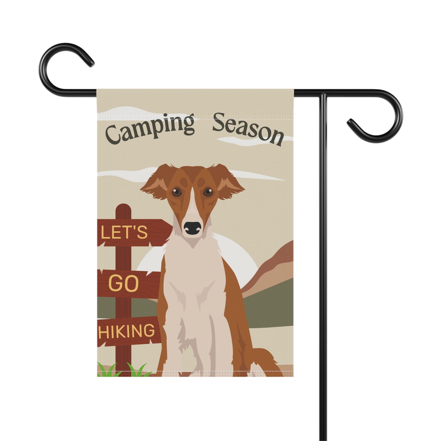 Silken Windhound Dog Camping Garden Flag