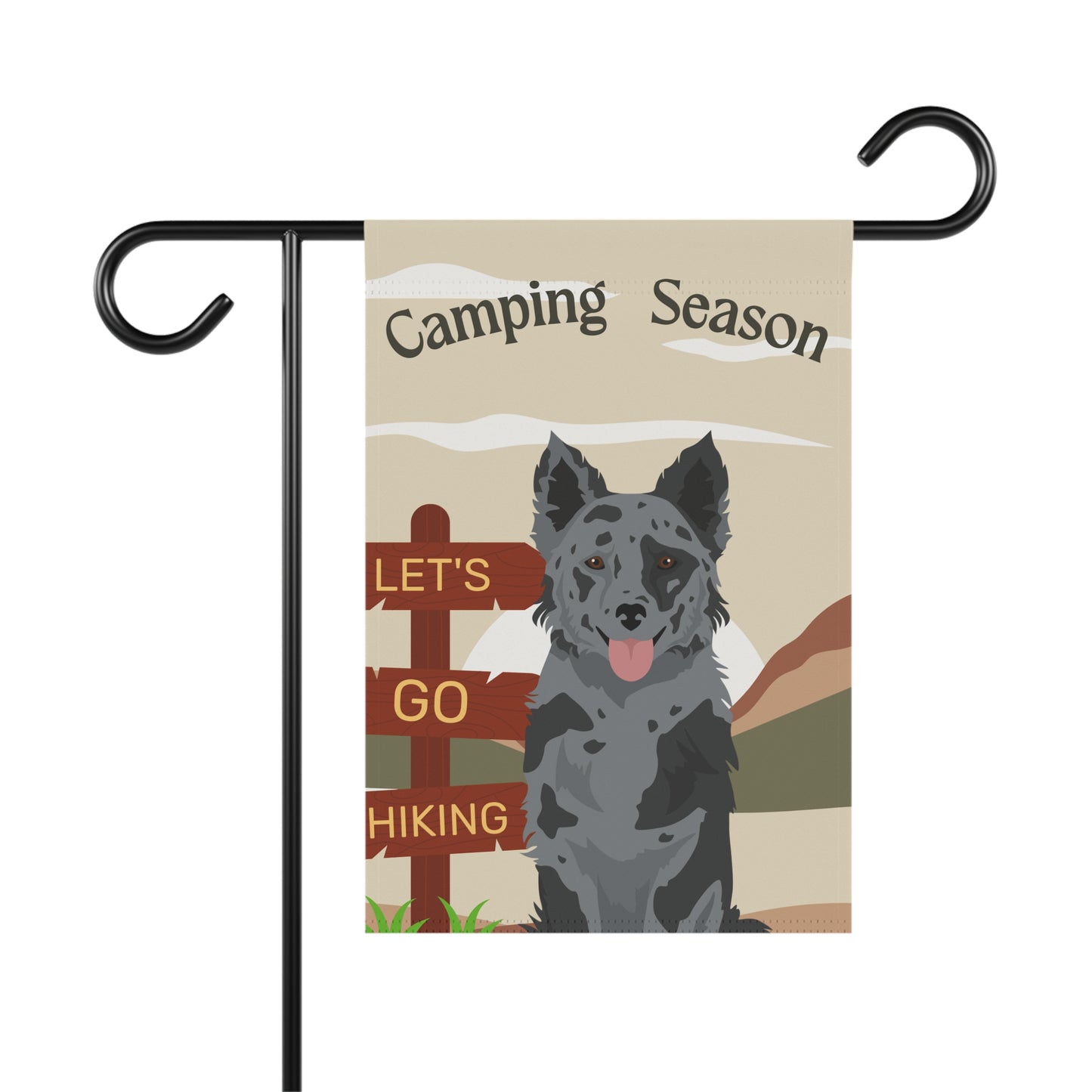 Mudi Dog Camping Garden Flag
