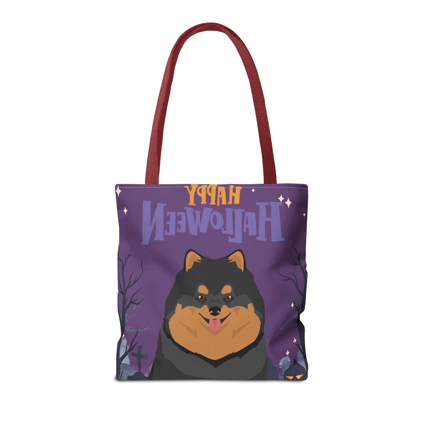 Pomeranian Dog Happy Halloween Tote Bag 16x16