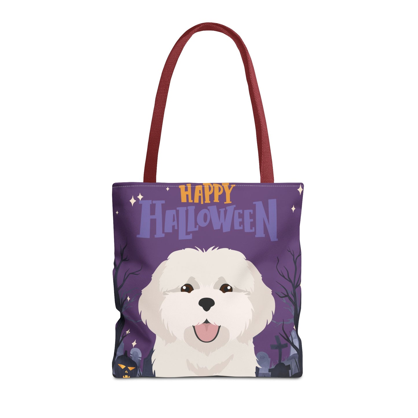 Coton de Tulear Dog Happy Halloween Tote Bag 16x16