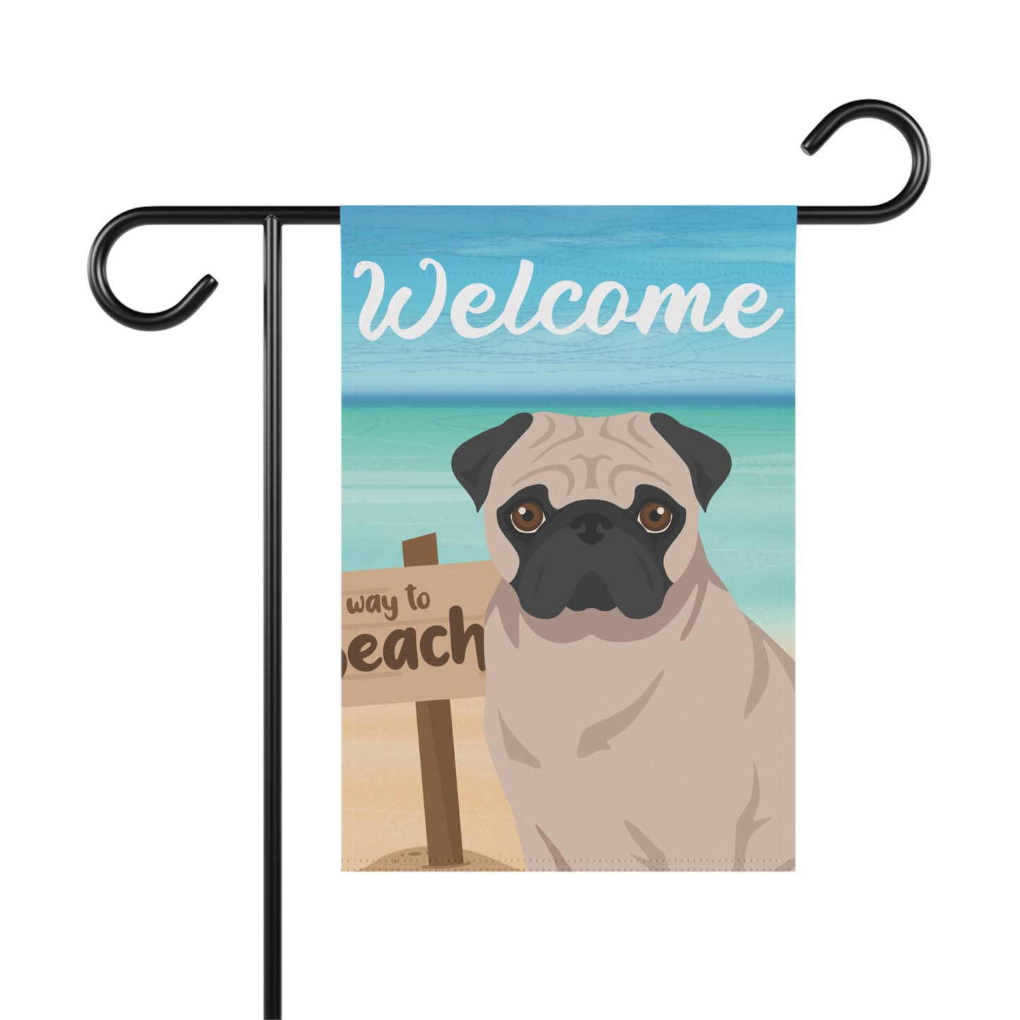 Pug Dog Garden Flag