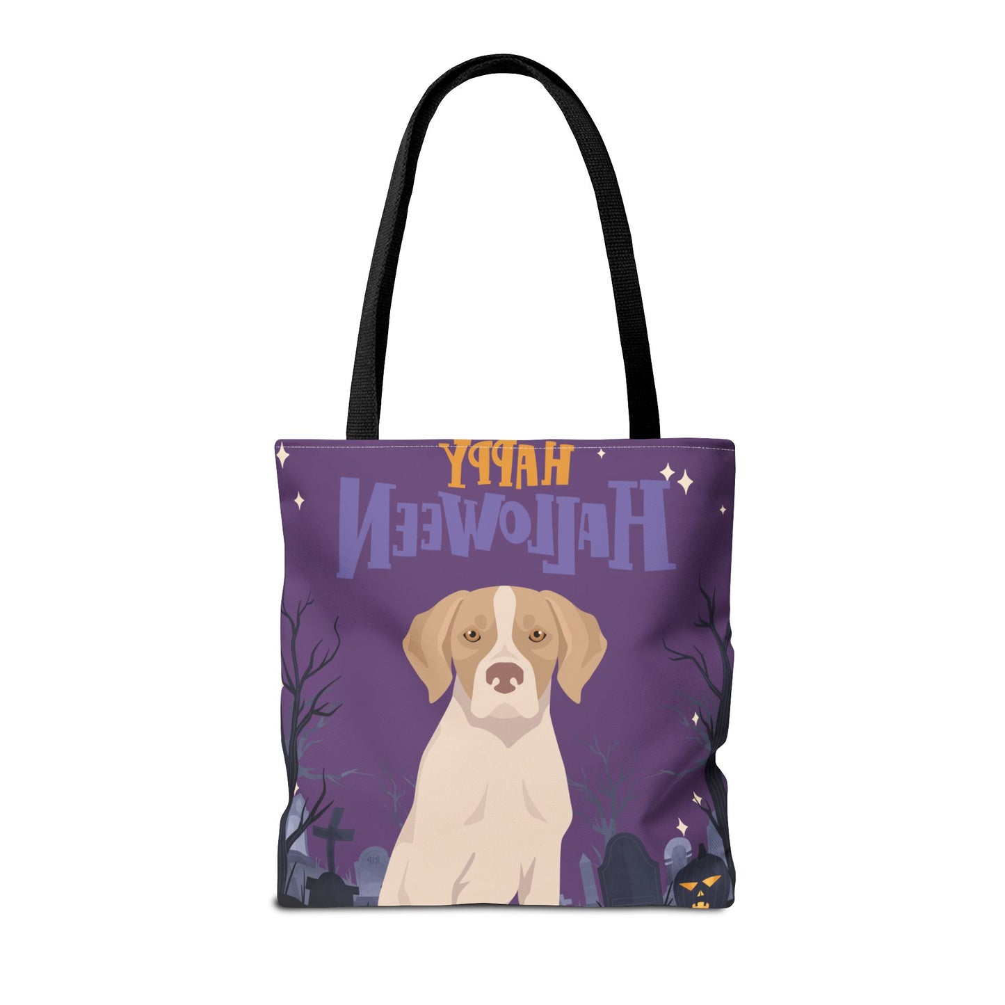 Pointer Dog Happy Halloween Tote Bag 16x16