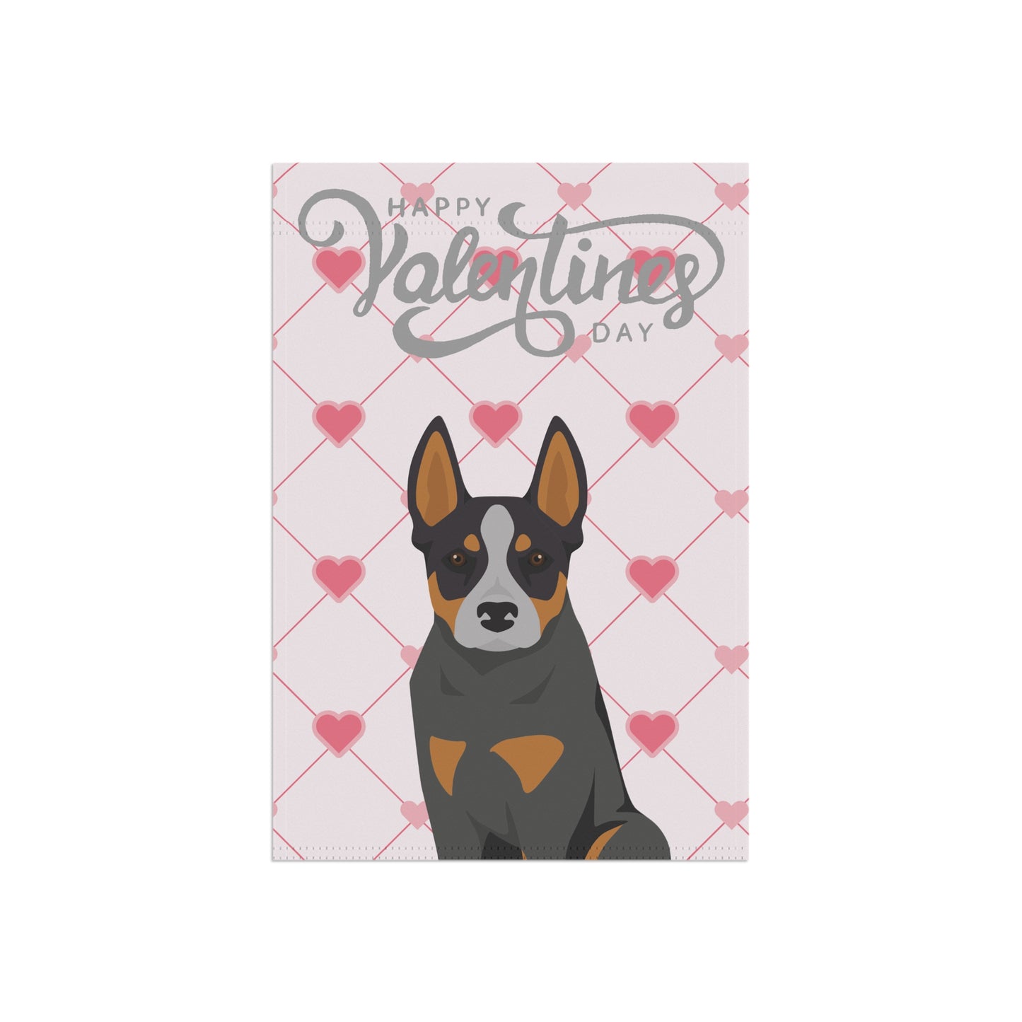 Australian Cattle Dog Valentines Day Garden Flag