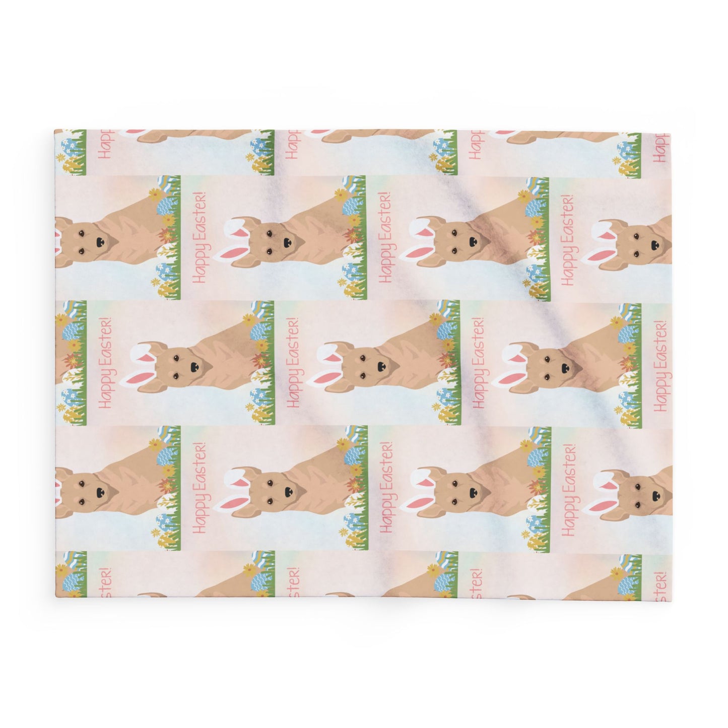 Cannan Dog Happy Easter Arctic Fleece Blanket - Cozy Decor for Spring Celebrations
