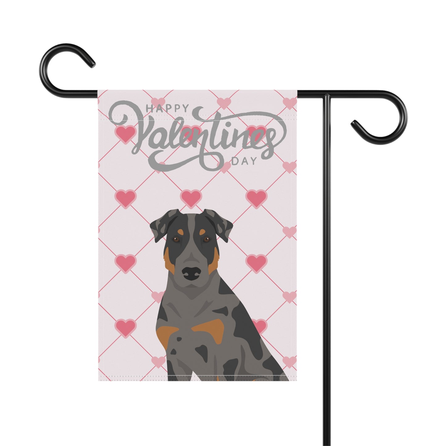 Beauceron Dog Valentines Day Garden Flag