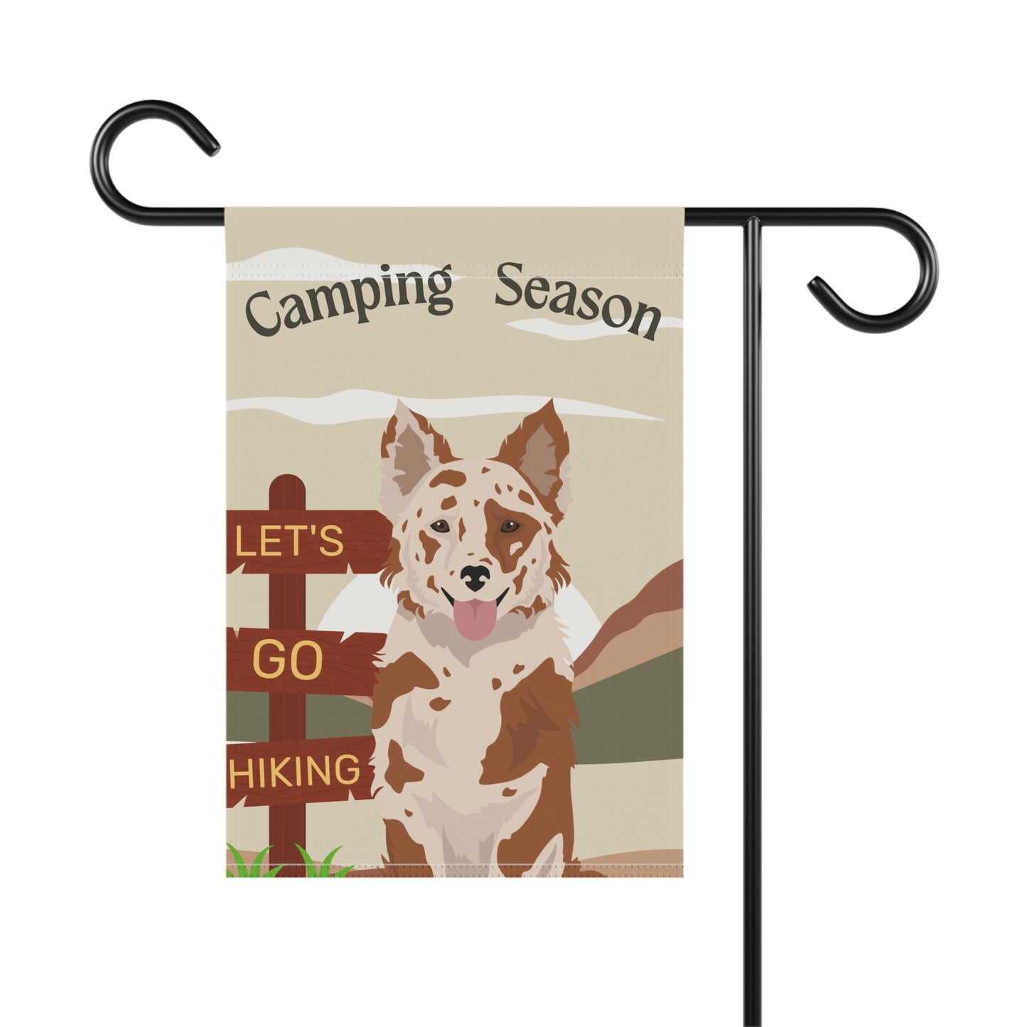 Mudi Dog Camping Garden Flag