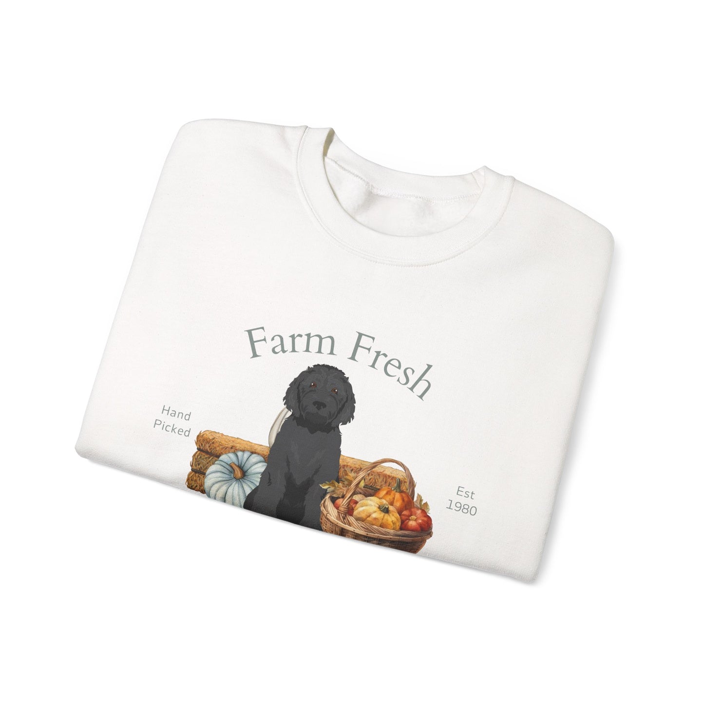 Doodle Dog Fall Farm Fresh Unisex Heavy Blend Crewneck Sweatshirt
