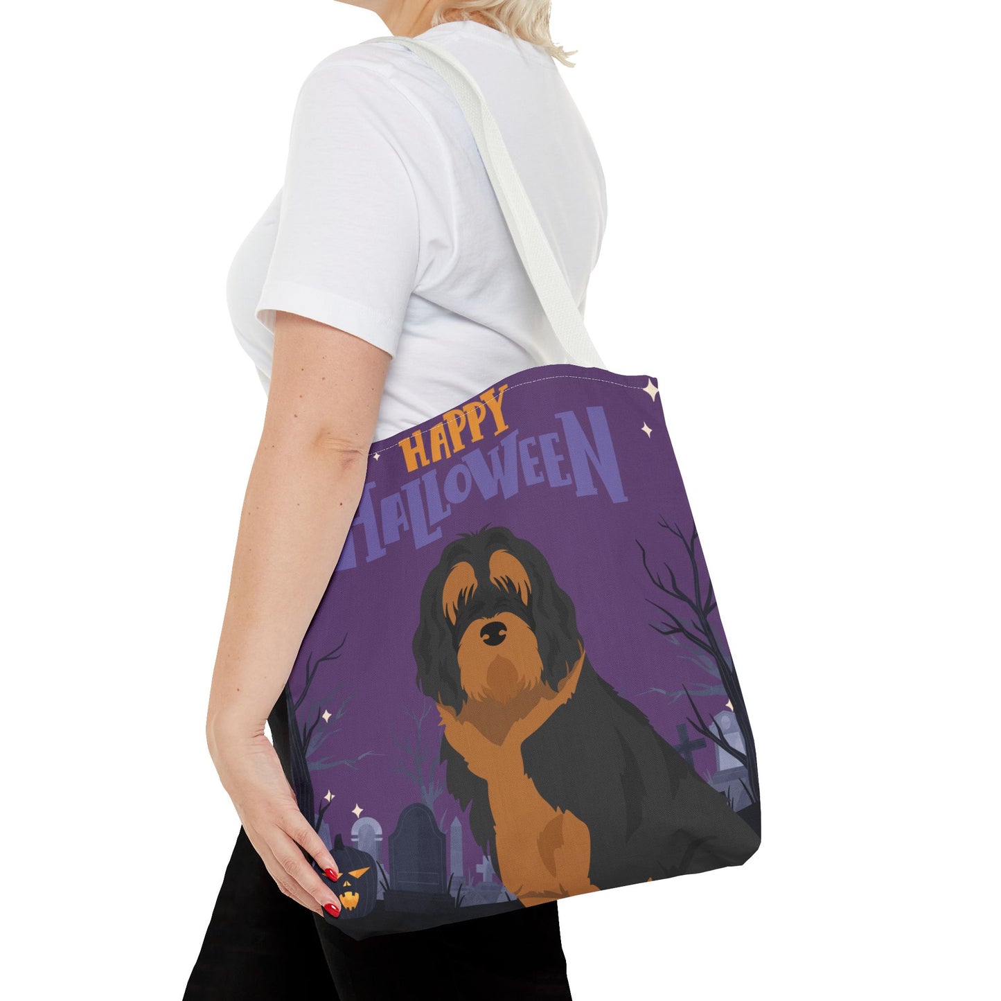 Otterhound Dog Happy Halloween Tote Bag 16x16