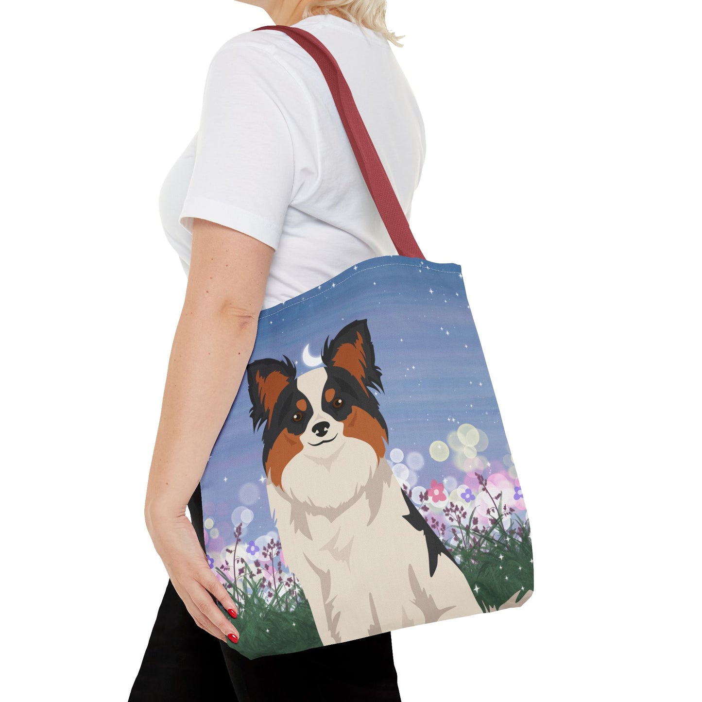 Papillon Dog Tote Bag 16x16