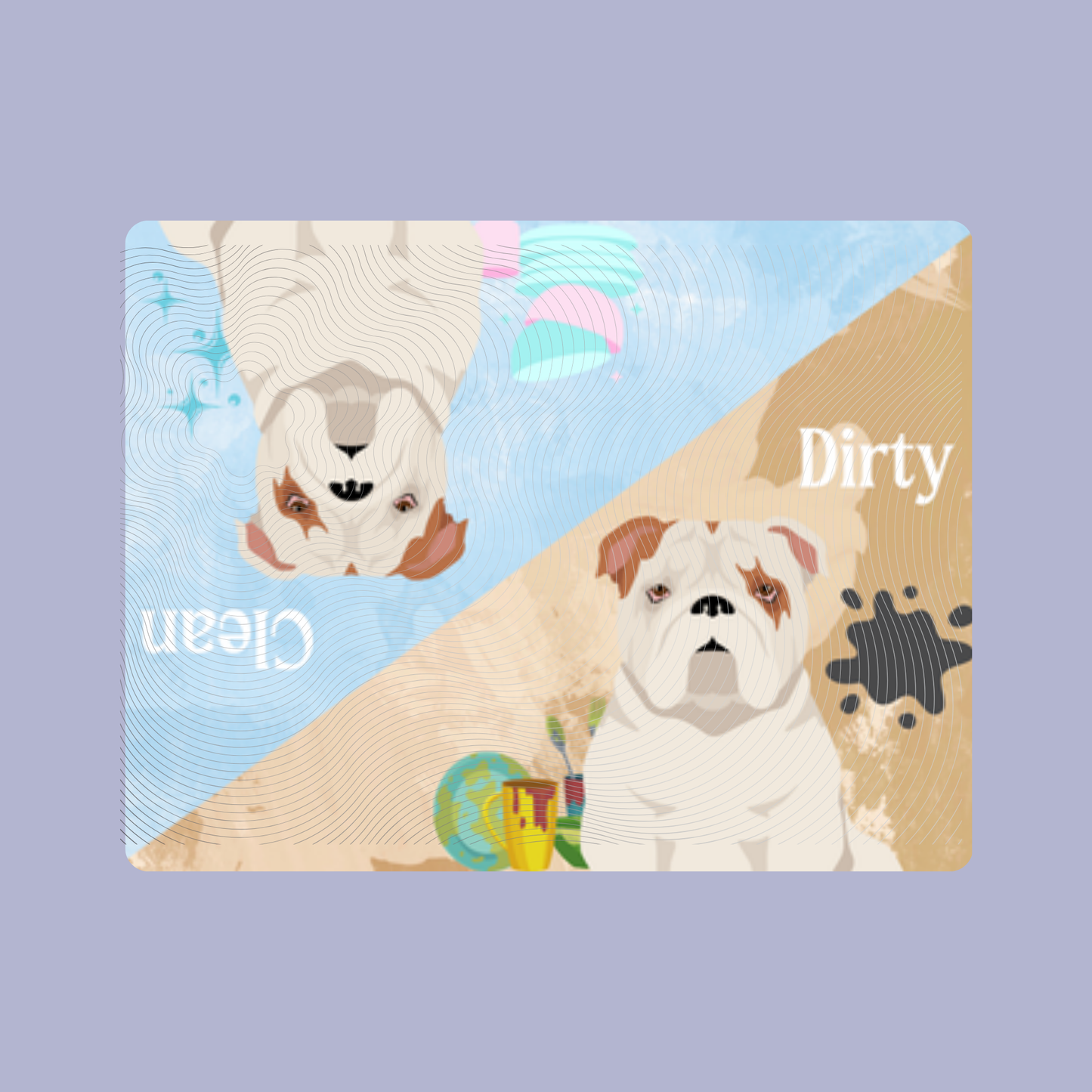 Bulldog Dog Clean & Dirty Fridge Magnet Set 3 Pack