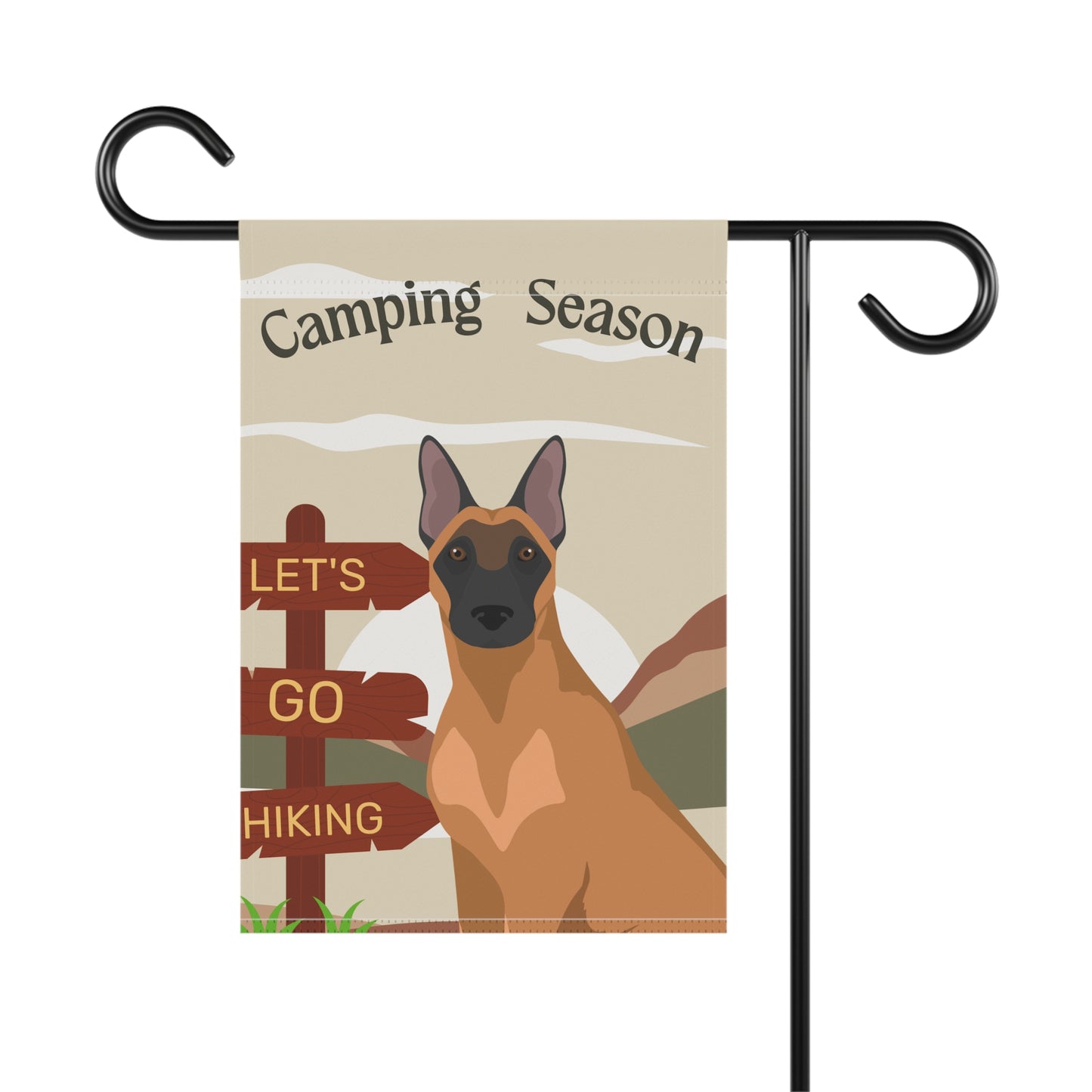 Belgian Malinois Dog Camping Garden Flag
