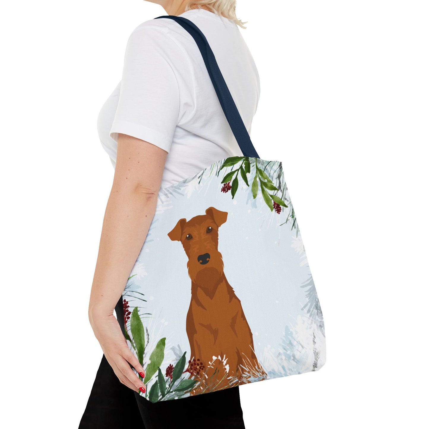 Irish Terrier Dog Christmas Holiday Tote Bag 16x16