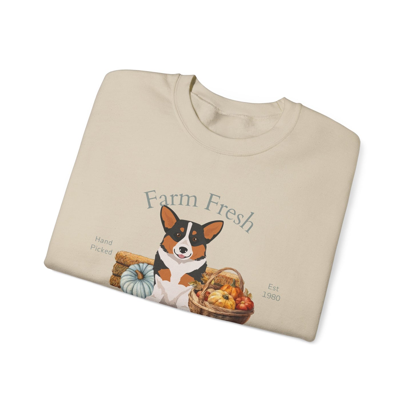 Pembroke Welsh Corgi Dog Fall Farm Fresh Unisex Heavy Blend Crewneck Sweatshirt