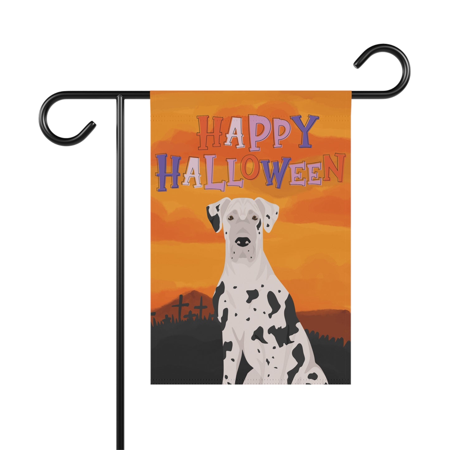 Great Dane Dog Halloween Garden Flag