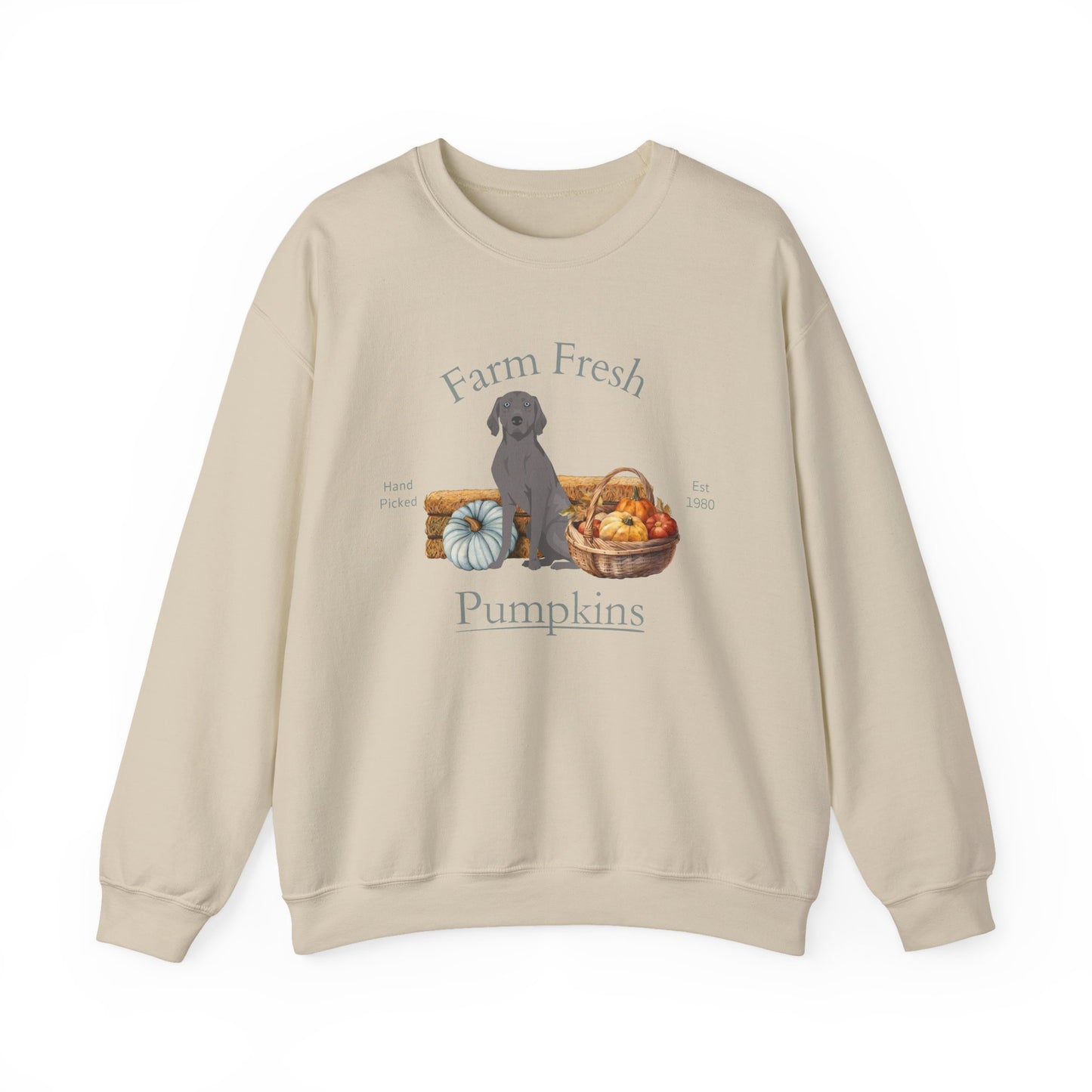 Weimaraner Dog Fall Farm Fresh Unisex Heavy Blend Crewneck Sweatshirt