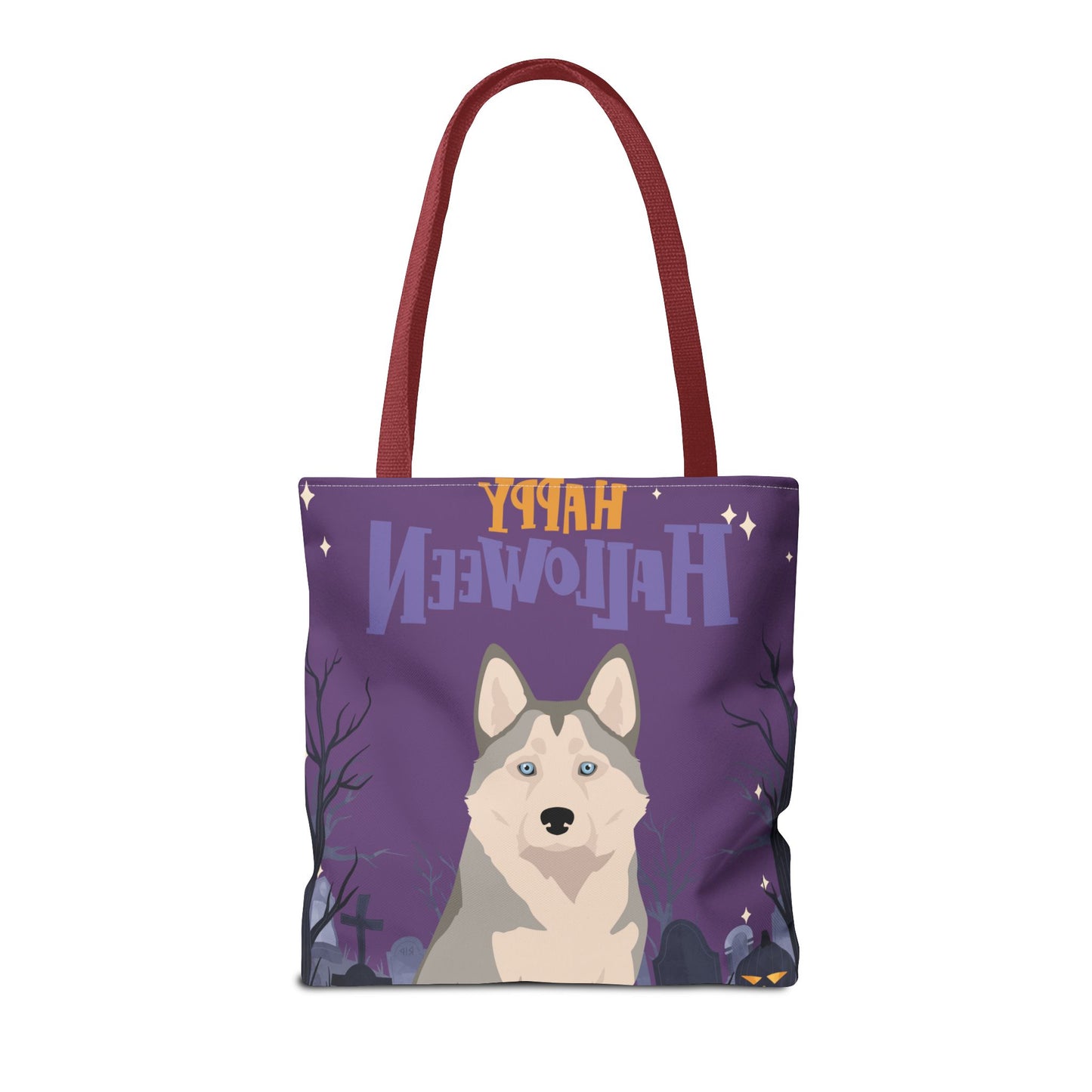 Alaskan Husky Dog Happy Halloween Tote Bag 16x16