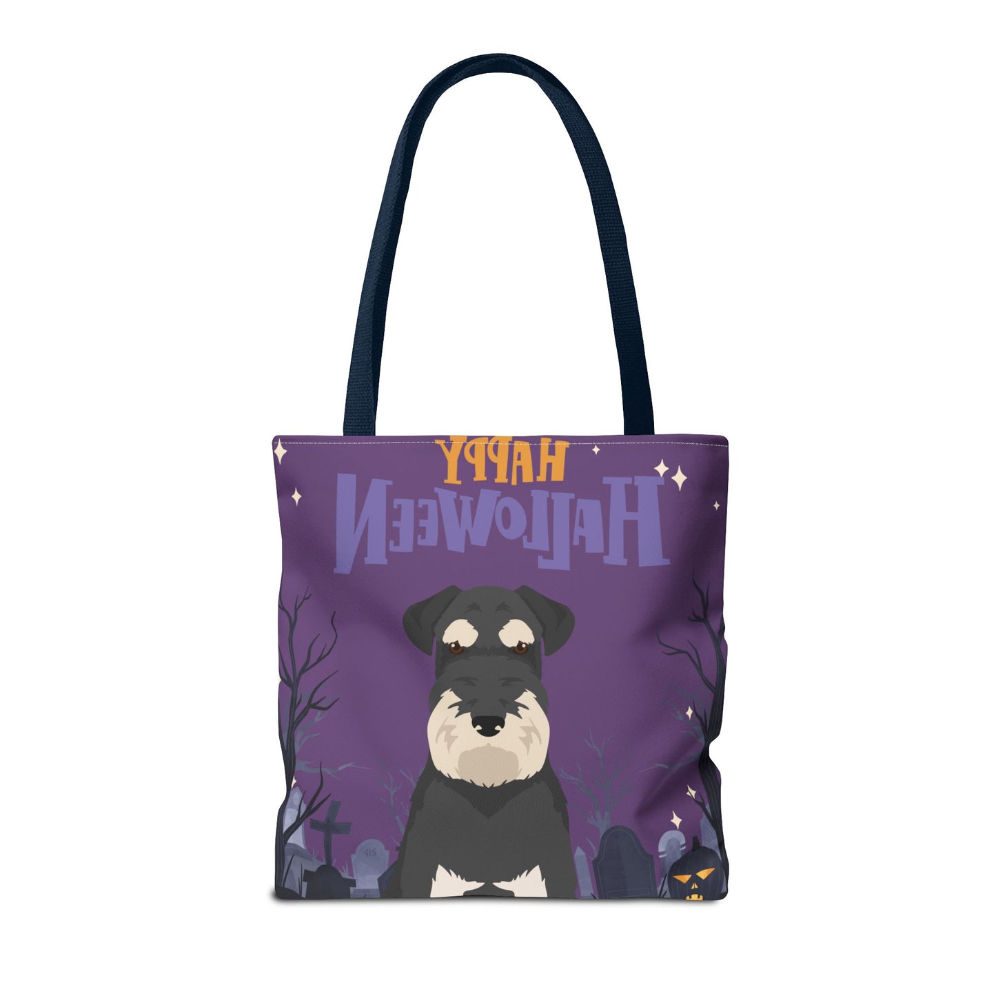 Schnauzer Dog Happy Halloween Tote Bag 16x16