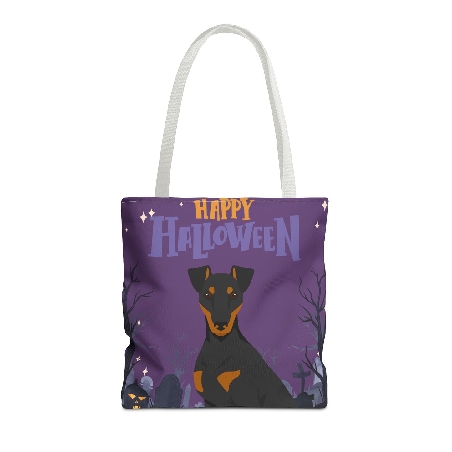Manchester Terrier Dog Happy Halloween Tote Bag 16x16