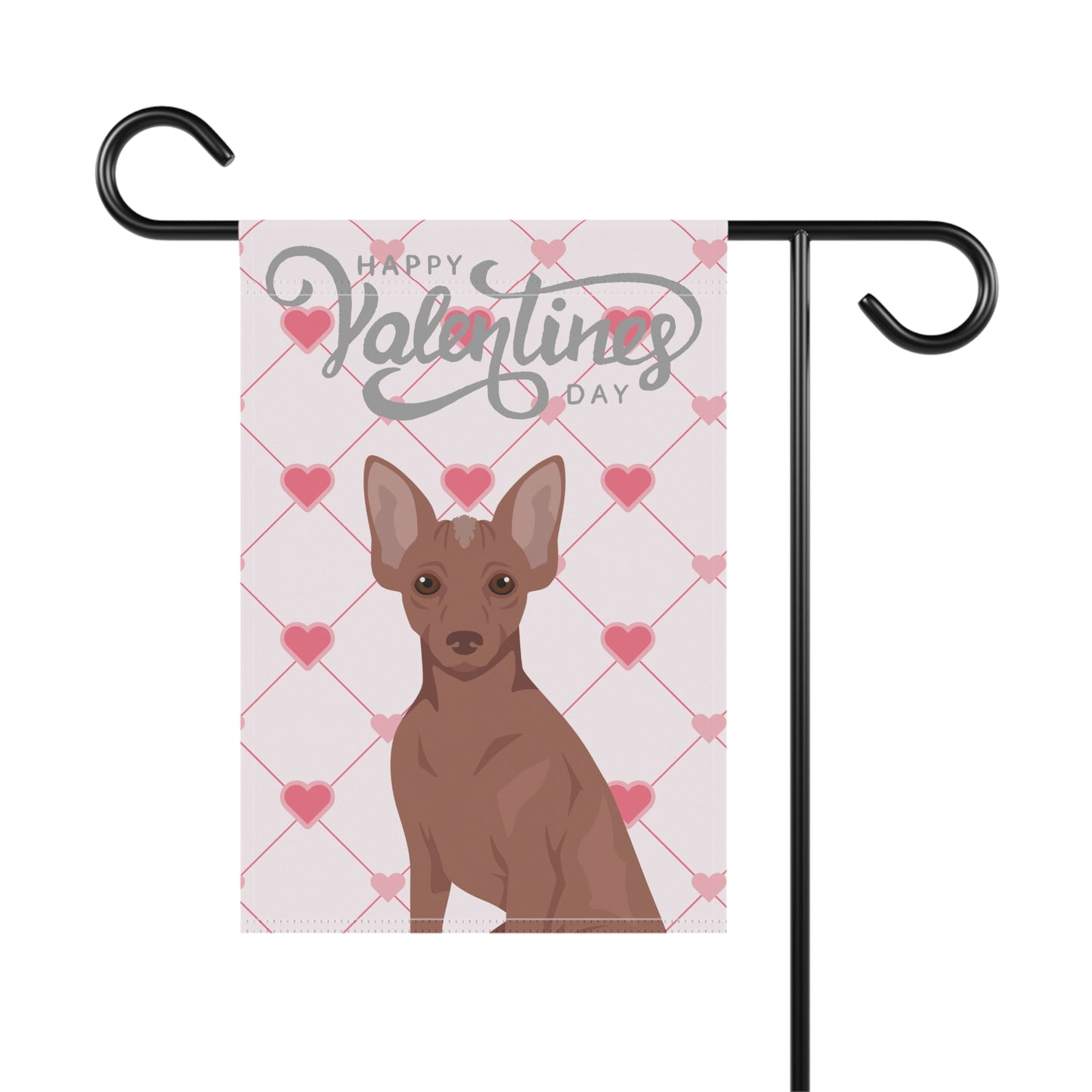 Xoloitzcuintli Dog Valentines Day Garden Flag