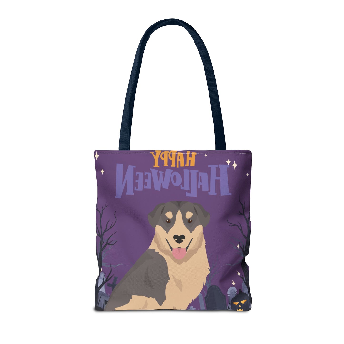 Carpathian Shepherd Dog Happy Halloween Tote Bag 16x16