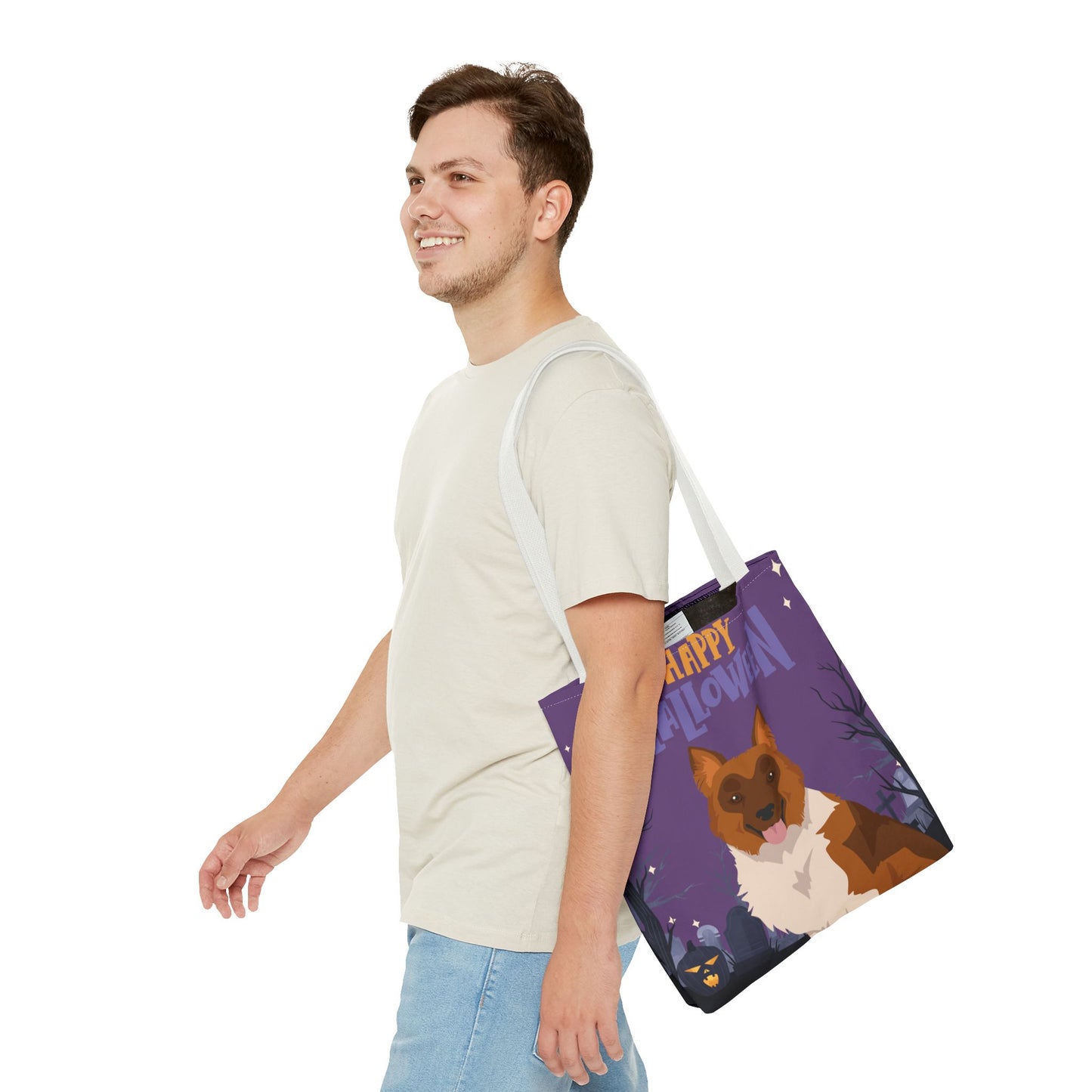 Elo Dog Happy Halloween Tote Bag 16x16