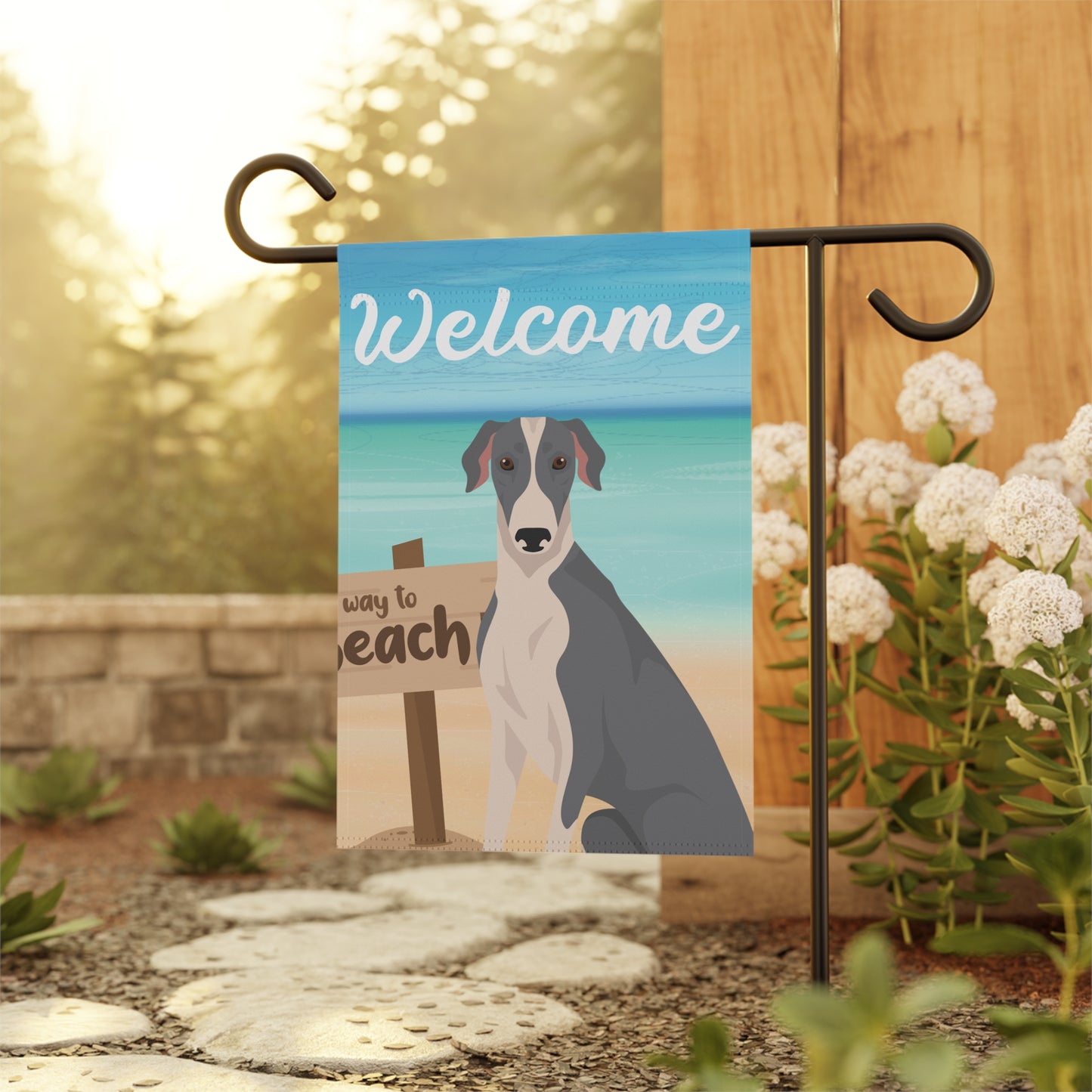 Greyhound Dog Garden Flag