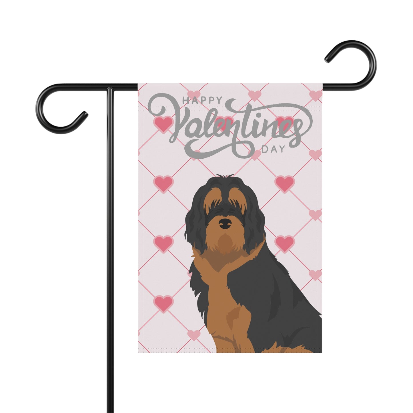 Otterhound Dog Valentines Day Garden Flag
