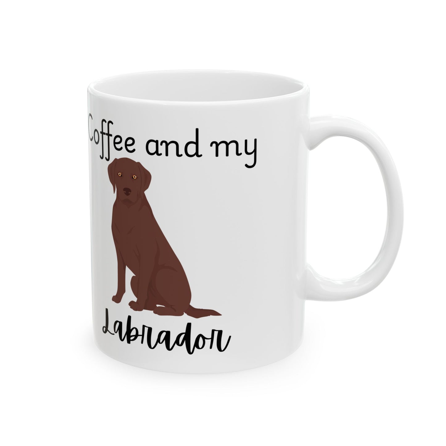 Coffee and My Labrador Ceramic Mug | Dog Lover Gift, Pet Owner Cup, Cute Mug for Dog Moms, Funny Mug for Coffee Lovers