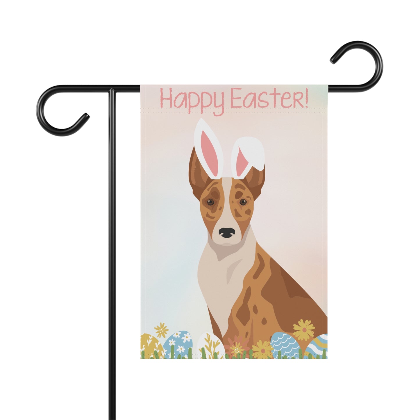 Australian Koolie Dog Happy Easter Garden Flag