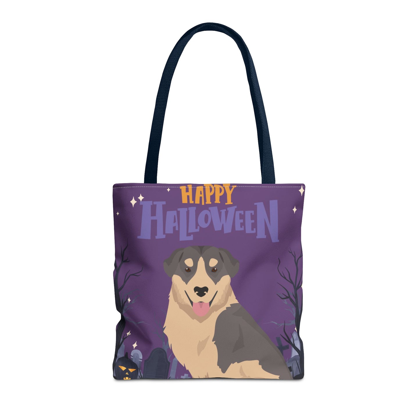 Carpathian Shepherd Dog Happy Halloween Tote Bag 16x16