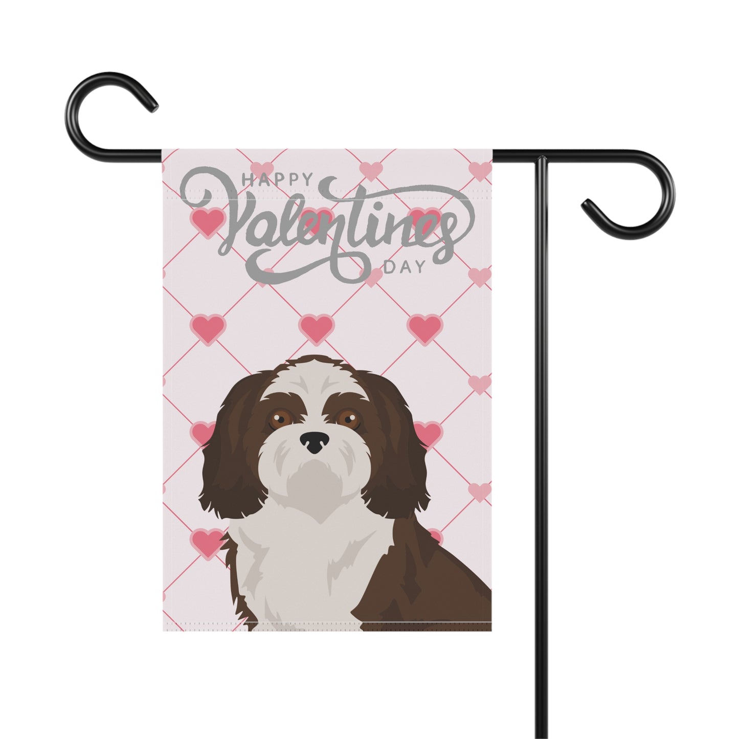 Shih Tzu Dog Valentines Day Garden Flag