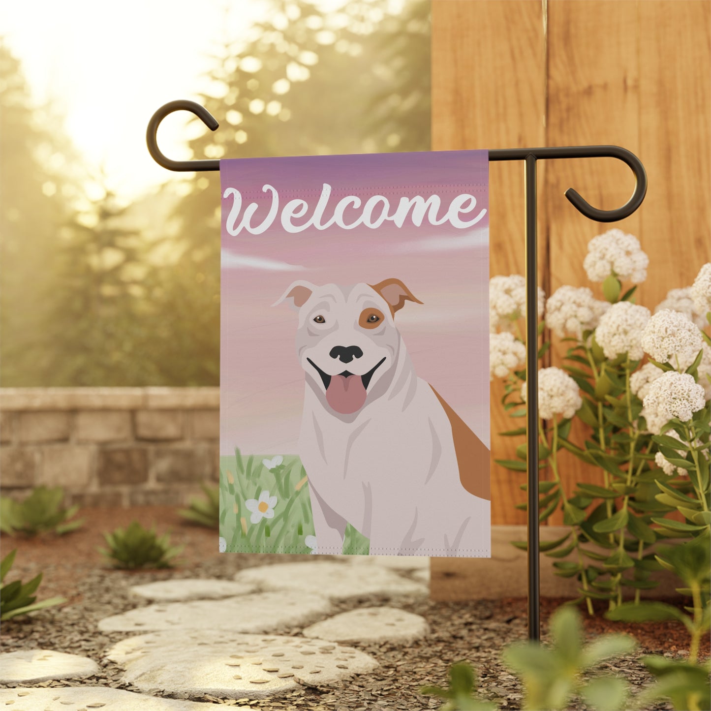 Pit Bull Dog Welcome Garden Flag