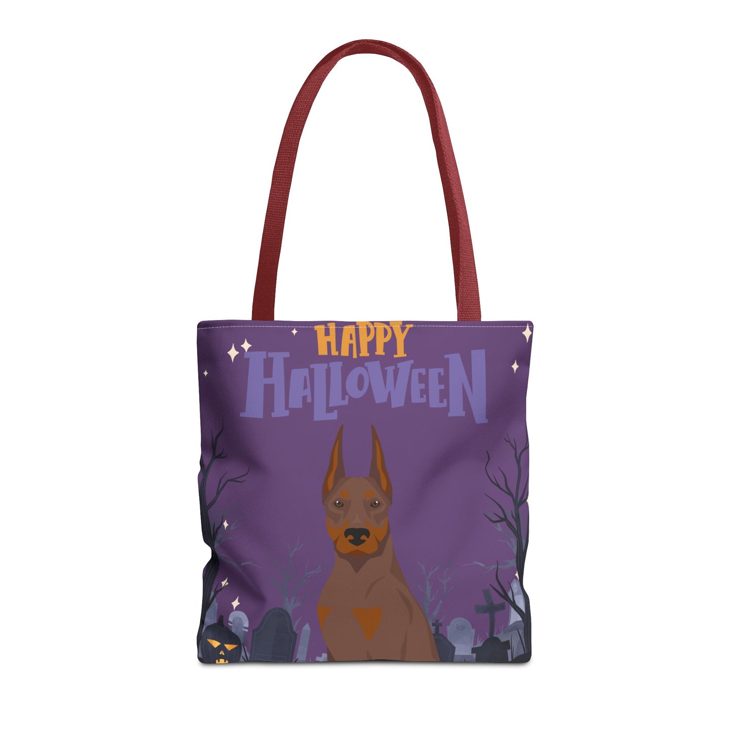 Doberman Pinscher Dog Happy Halloween Tote Bag 16x16