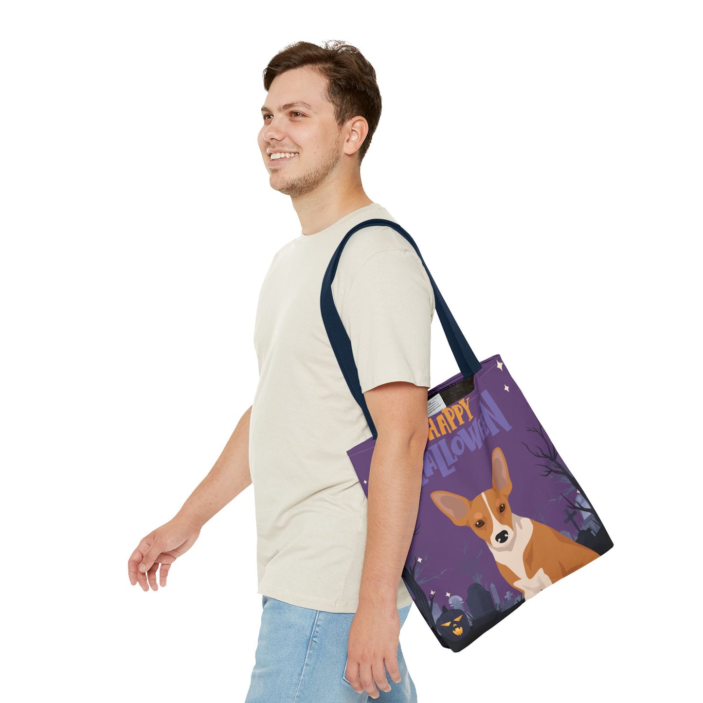 Portuguese Podengo Dog Happy Halloween Tote Bag 16x16