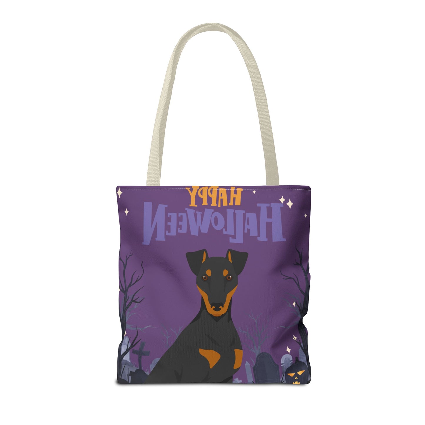Manchester Terrier Dog Happy Halloween Tote Bag 16x16