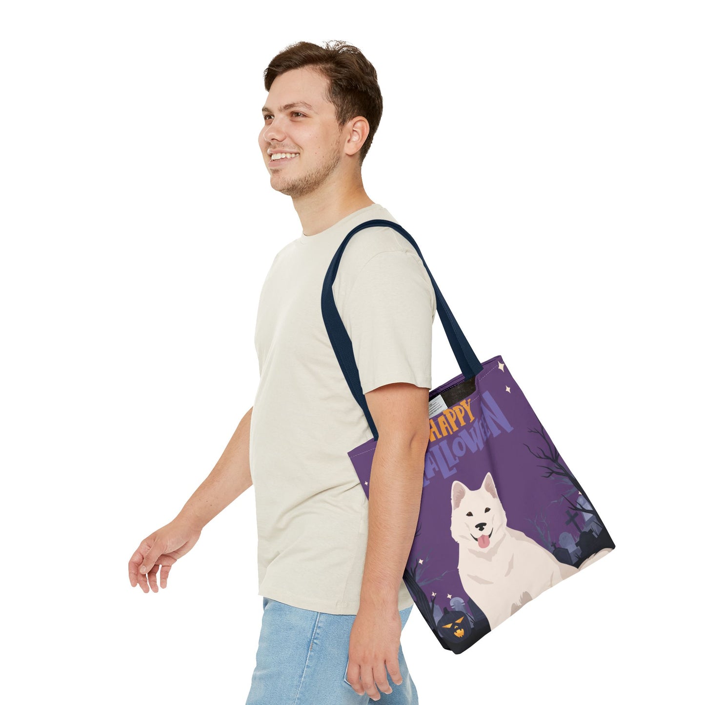 Alaskan Malamute Dog Happy Halloween Tote Bag 16x16