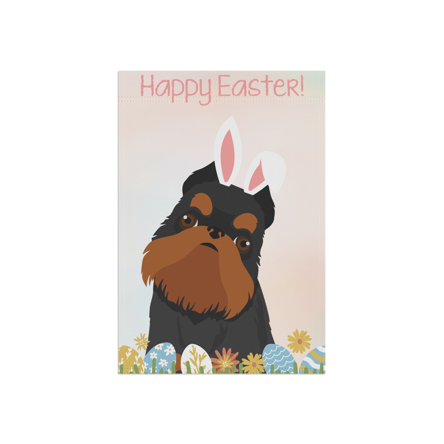 Brussels Griffon Dog Happy Easter Garden Flag