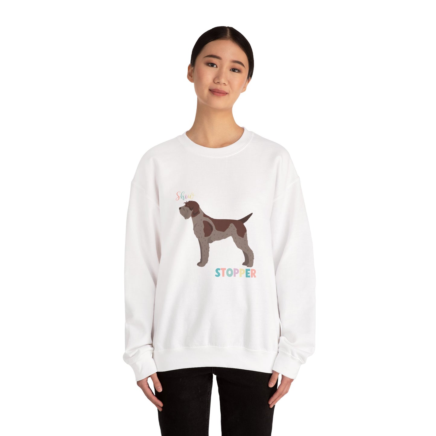 Wirehaired Pointer Griffon Dog Unisex Heavy Blend Crewneck Sweatshirt