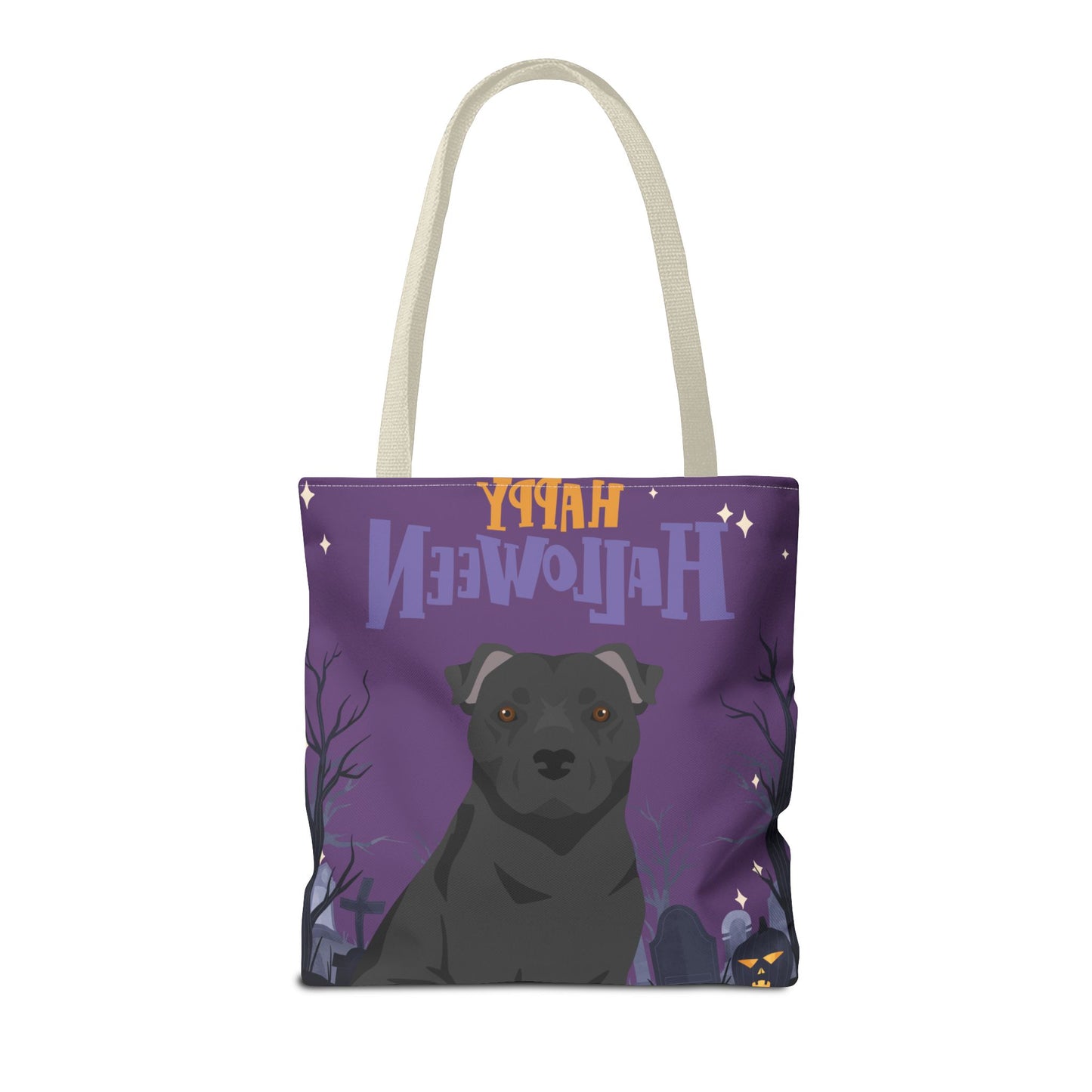 Staffordshire Bull Terrier Dog Happy Halloween Tote Bag 16x16