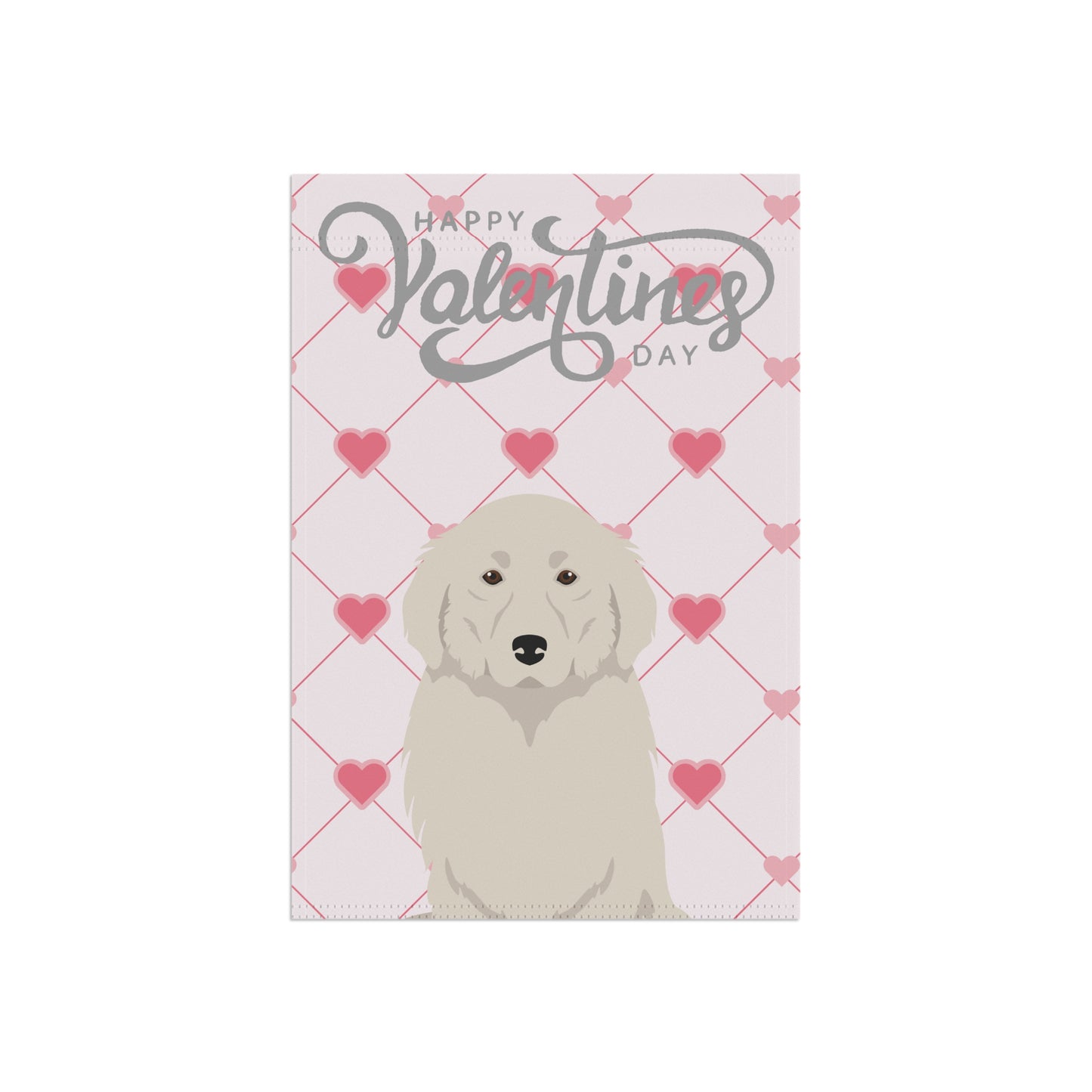 Great Pyrenees Dog Valentines Day Garden Flag