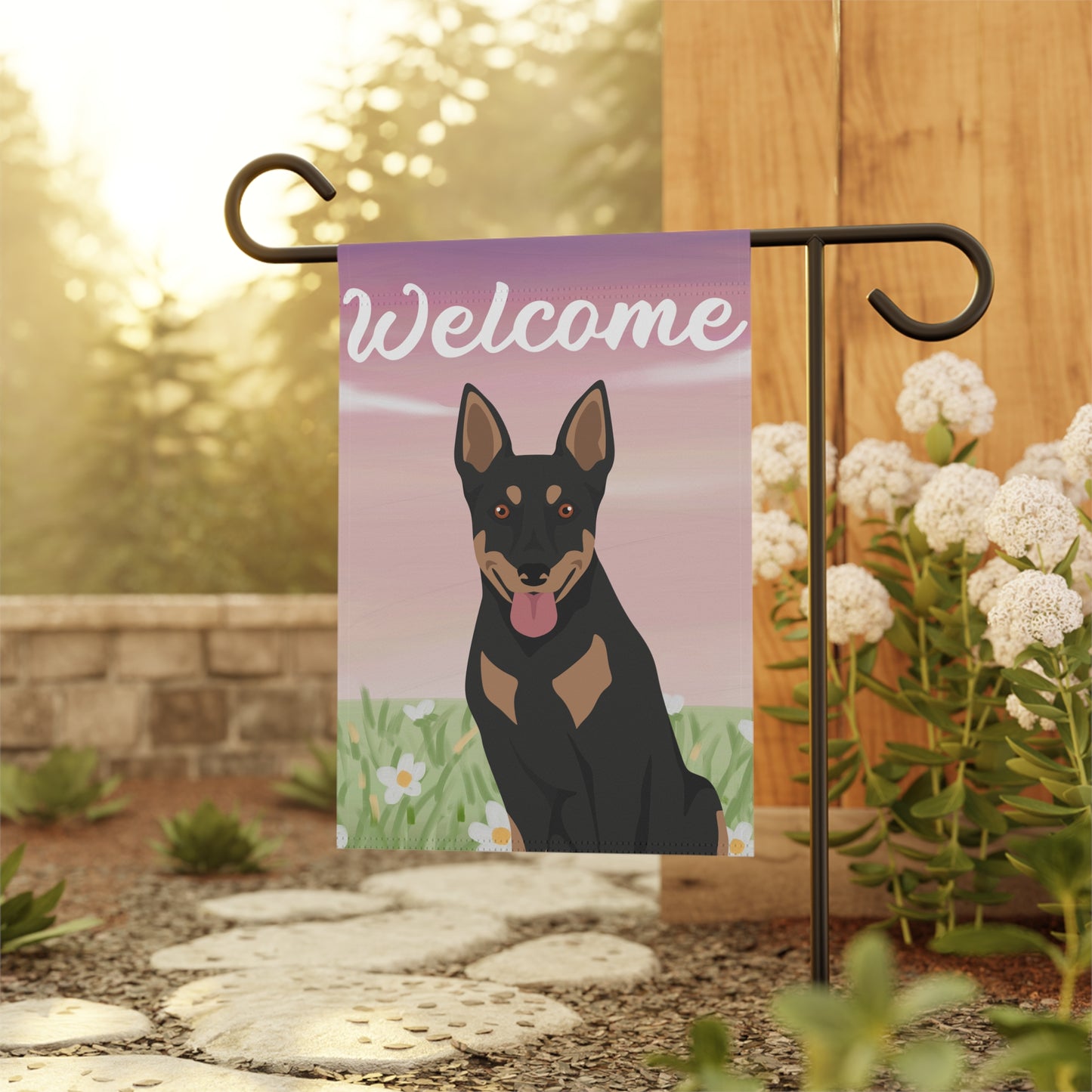 Australian Kelpie Dog Welcome Garden Flag