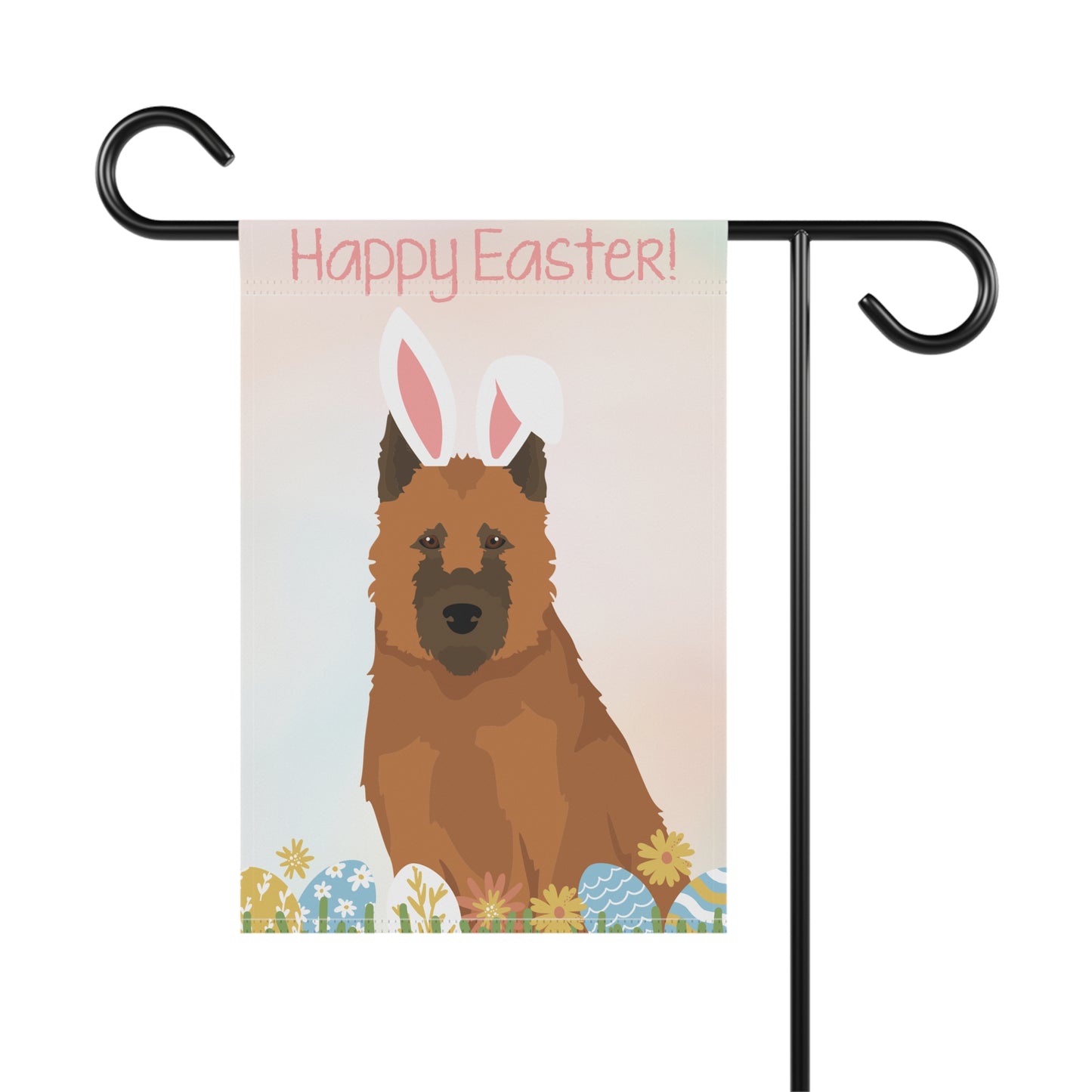 Belgian Laekenois Dog Happy Easter Garden Flag