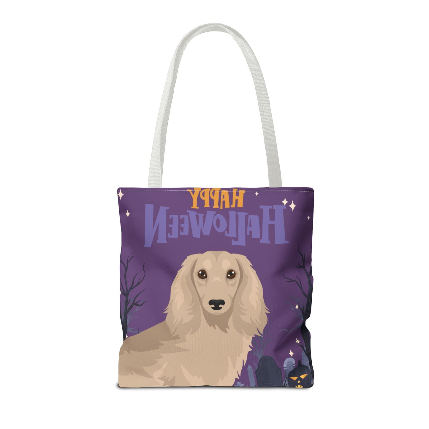 Dachshund Dog Happy Halloween Tote Bag 16x16