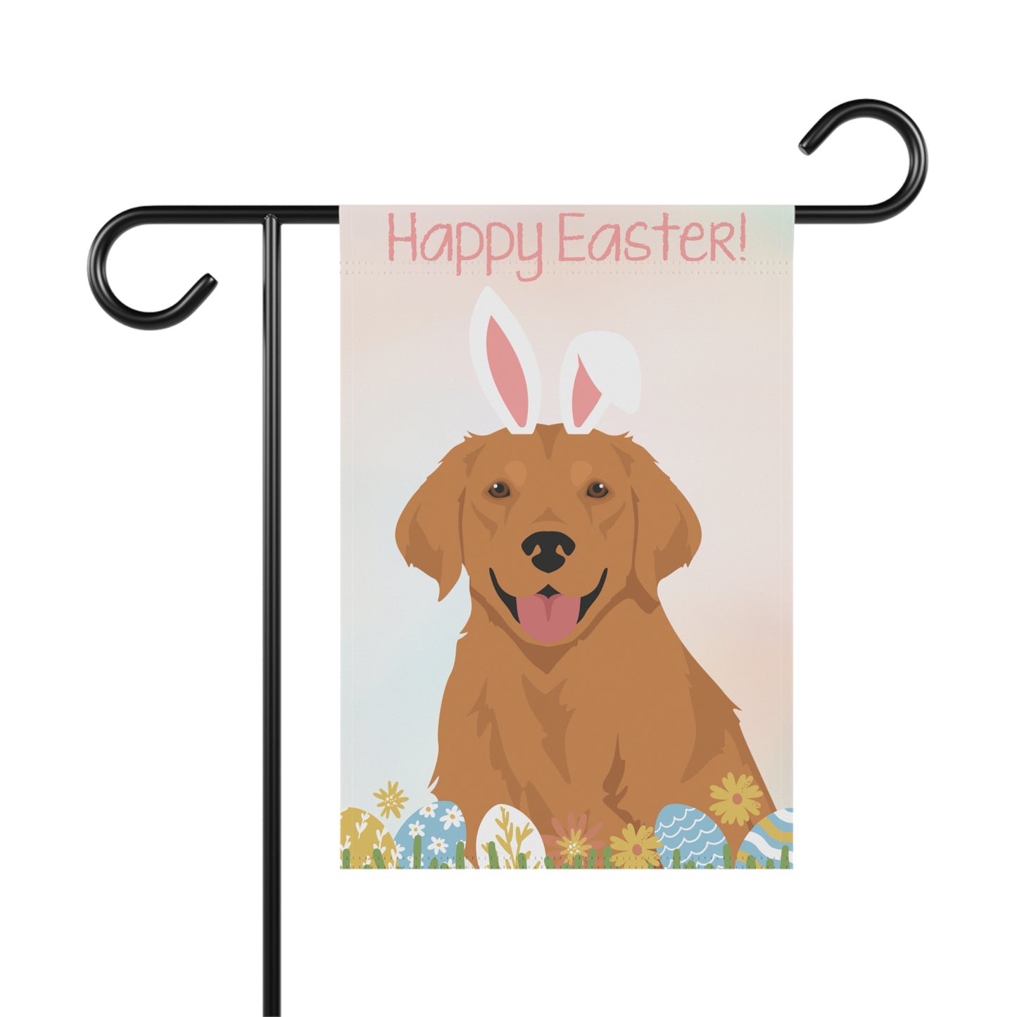 Golden Retriever Dog Happy Easter Garden Flag