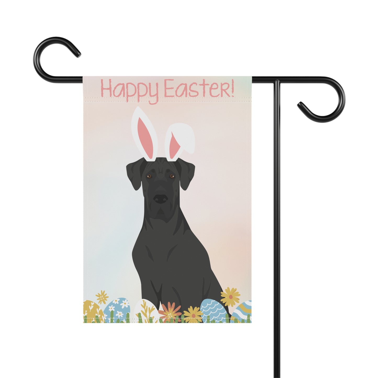 Great Dane Dog Happy Easter Garden Flag