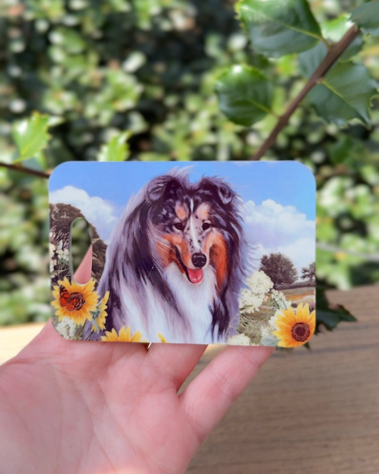 Collie Dog Luggage Tag