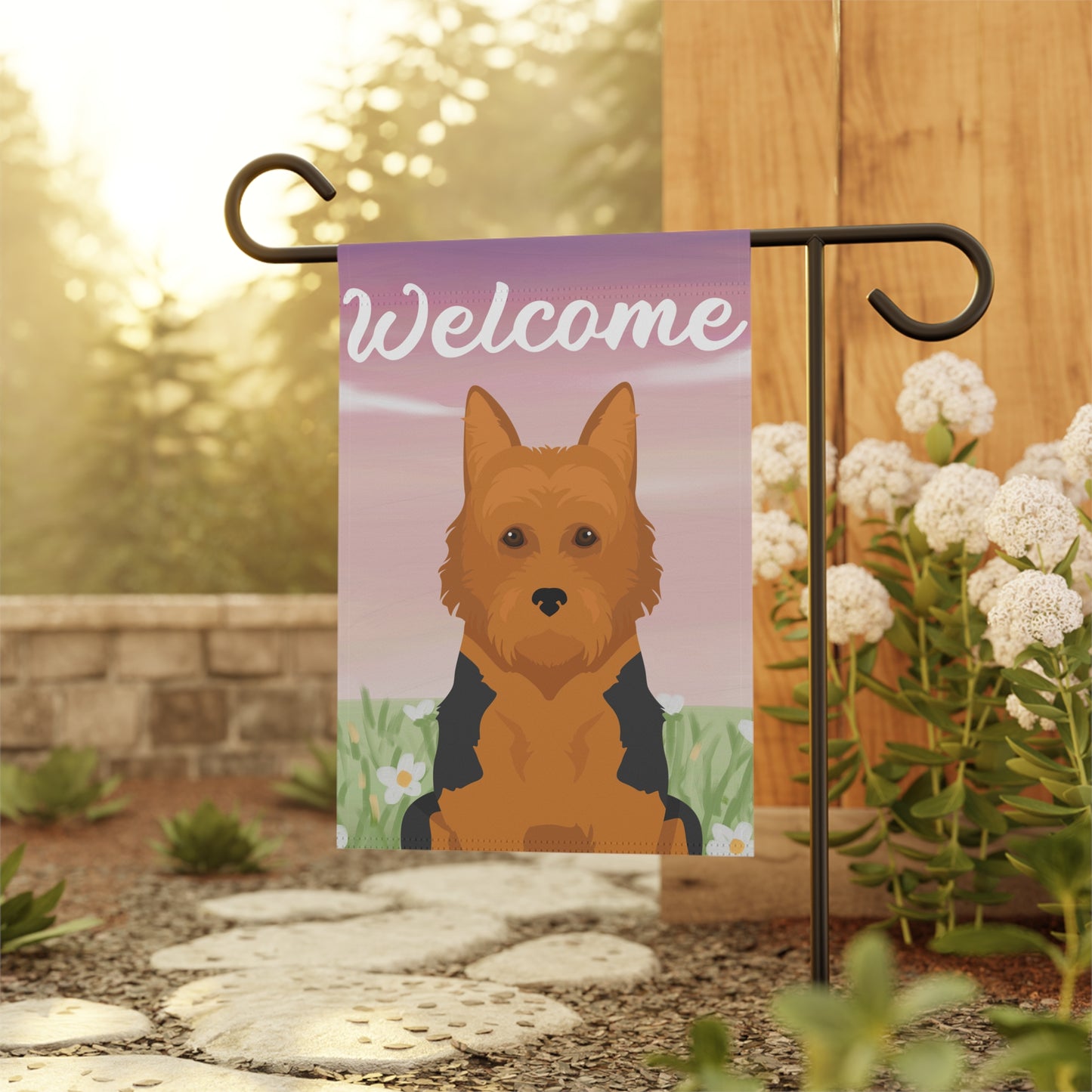 Australian Terrier Dog Welcome Garden Flag